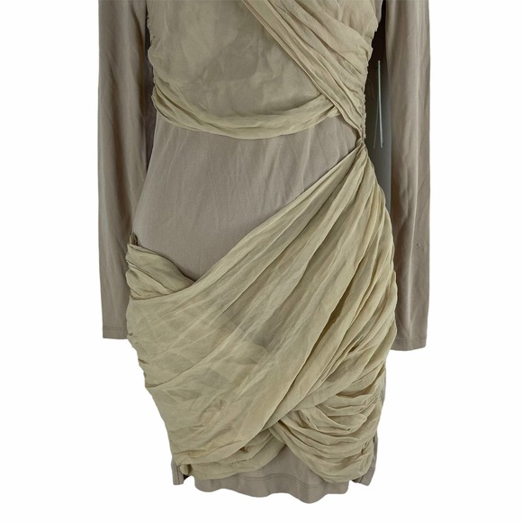 alice+olivia Goddness Dress Drapey Mini Length Pink Size 6 - Picture 4 of 9